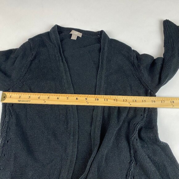 J Jill Cardigan Women's Size Small Petite 100% Linen Black - Picture 10 of 13